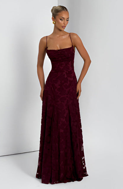 Alona - Vestido Maxi de Corsé de Encaje Elegante