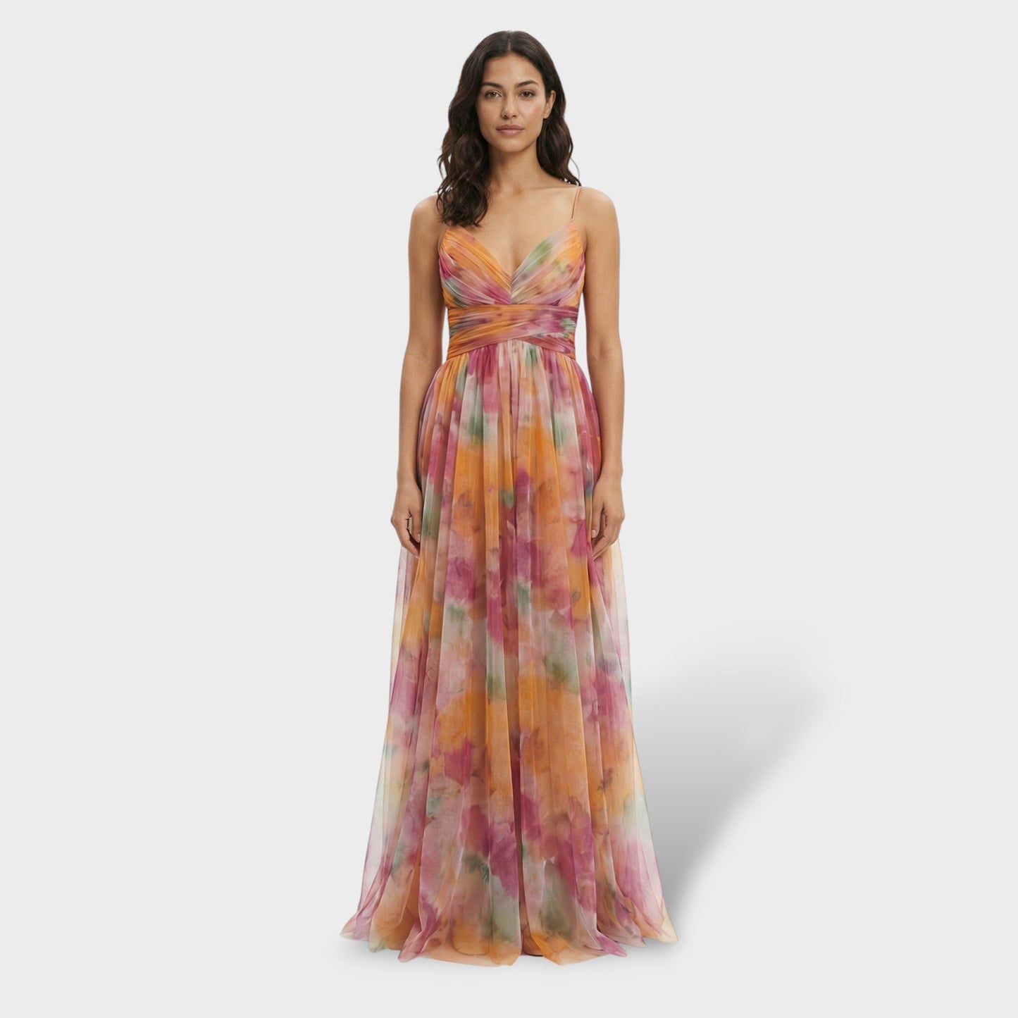 Vestido Largo Floral Fiesta Tirantes