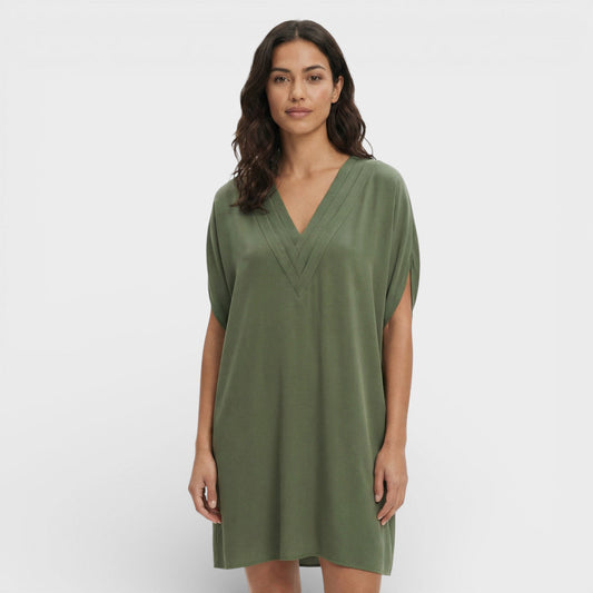 Vestido Elegante Mangas Abertas Mujer