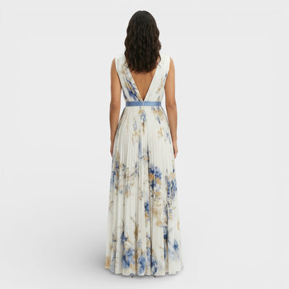 Vestido Largo Floral Ceremonia Elegante