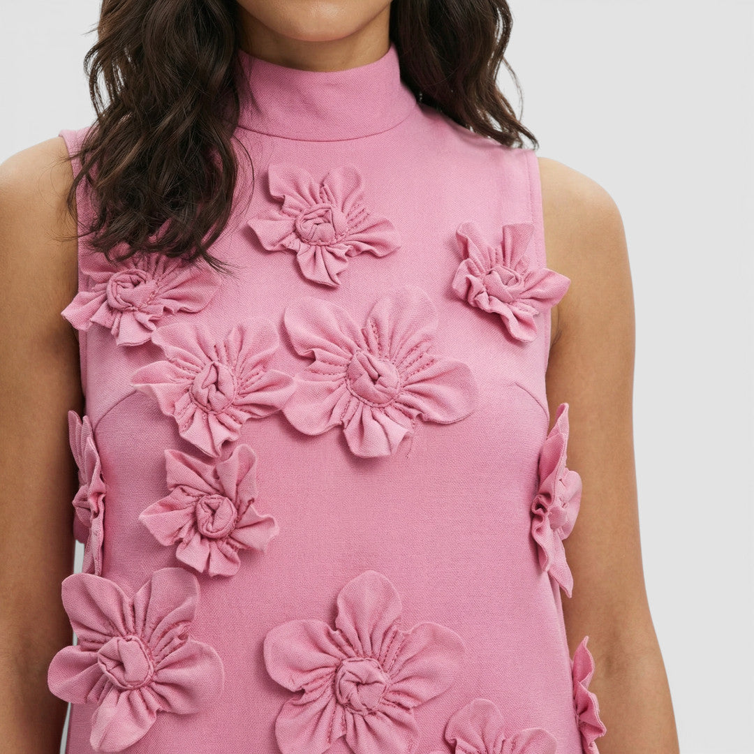 Vestido Largo Mujer Flores 3D