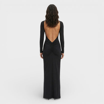 Vestido Maxi Espalda Abierta Elegante