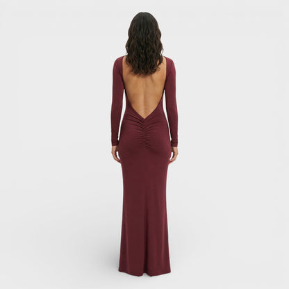 Vestido Maxi Espalda Abierta Elegante