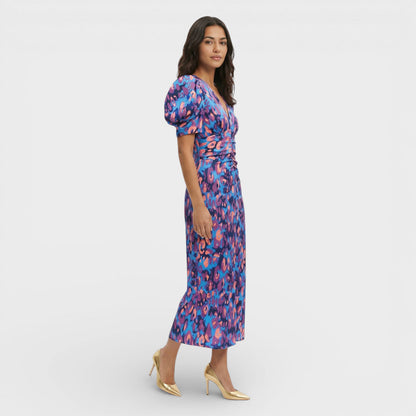 Vestido Largo Mujer Manga Abullonada