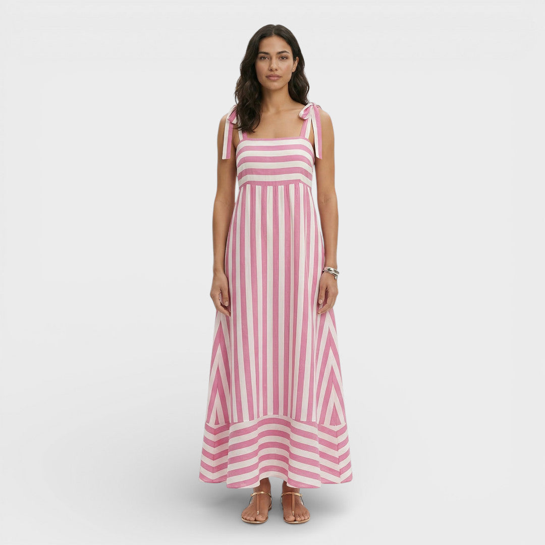 Vestido Largo Estampado Línea A