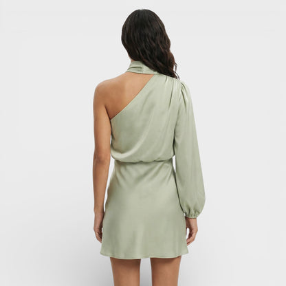 Vestido Asimétrico Mini Satinado