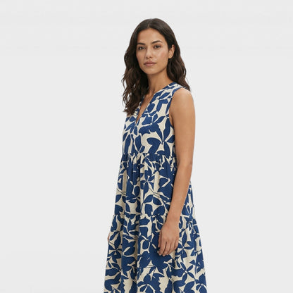 Vestido Estampado Escote Pico Mujer