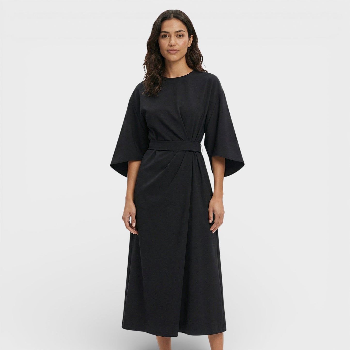 Vestido Elegante Mangas Farol