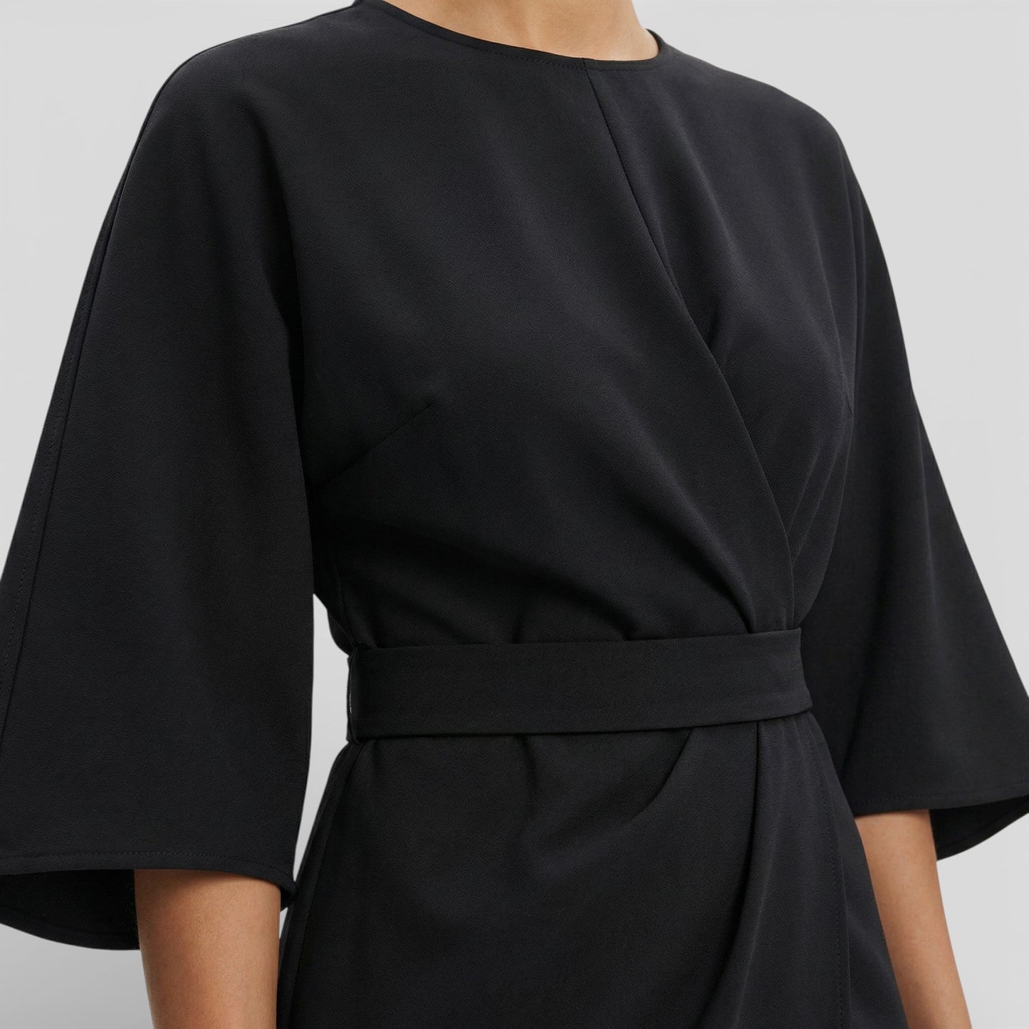 Vestido Elegante Mangas Farol