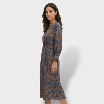 Vestido Midi Floral Elegante Mujer