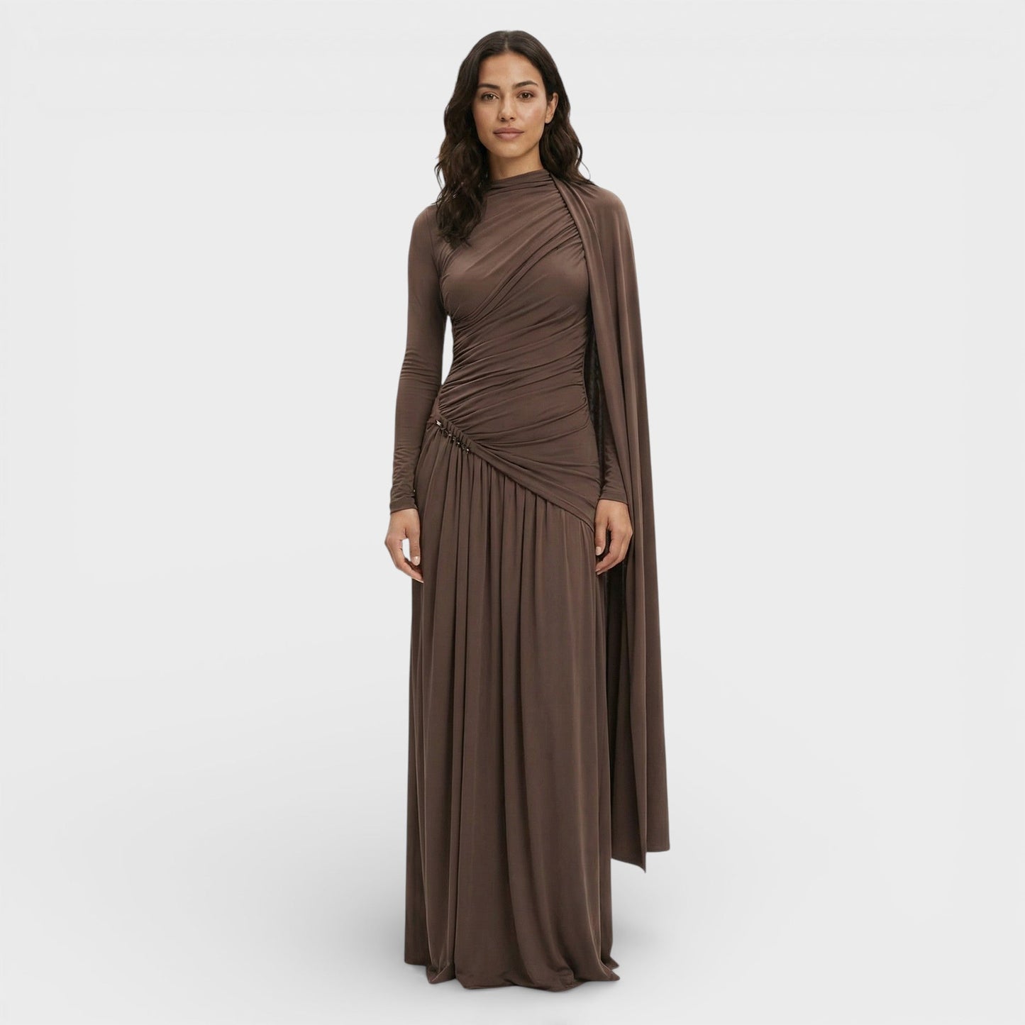 Vestido Largo Elegante Plisado