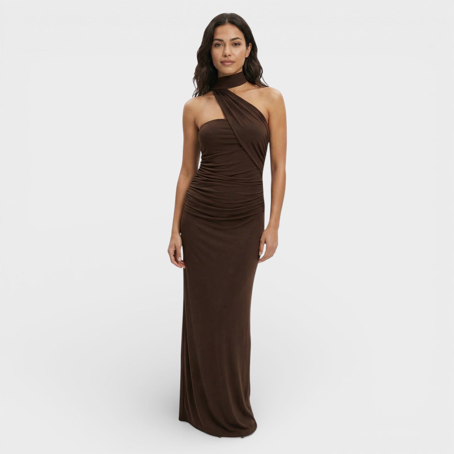 Vestido Maxi Halter Espalda Descubierta