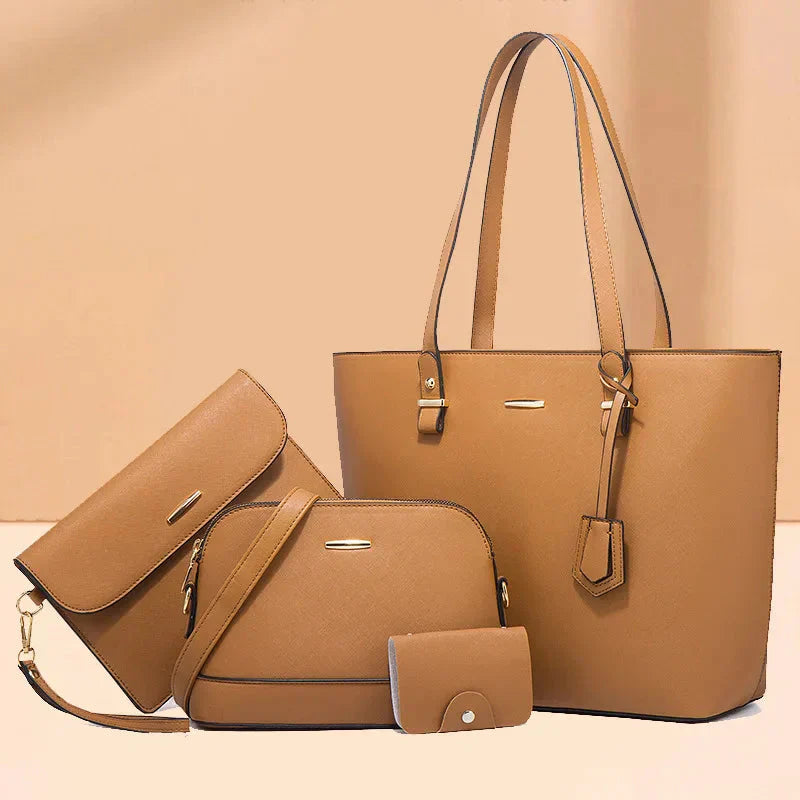 Ashby | Conjunto de bolso de mano y bandolera de cuero versátil de 3 piezas