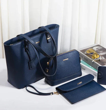 Ashby | Conjunto de bolso de mano y bandolera de cuero versátil de 3 piezas