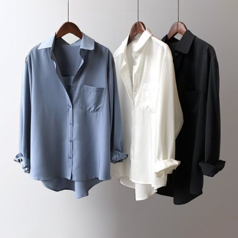 Riley – Blusa de Seda con Elegancia Fluida