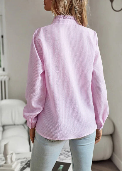 Grace – Blusa de Botones con Volantes