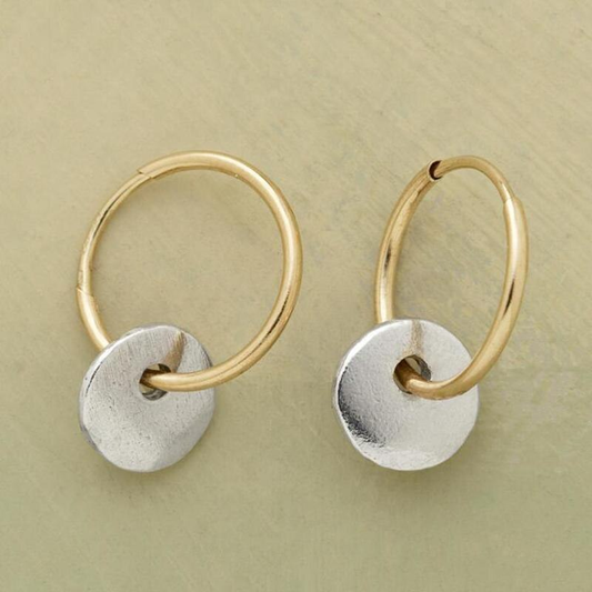 Meliora – Pendientes vintage con refinamiento bicolor