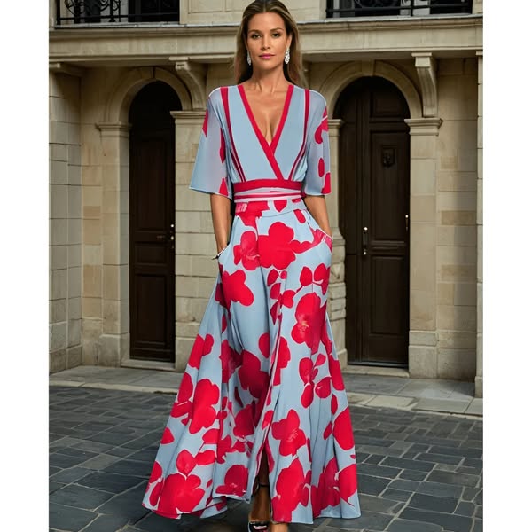 Ruby - Vestido Elegante con Patrón Floral