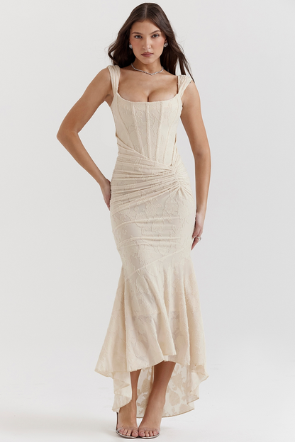 Dove - Vestido Maxi de Encaje Elegante y Ajustado
