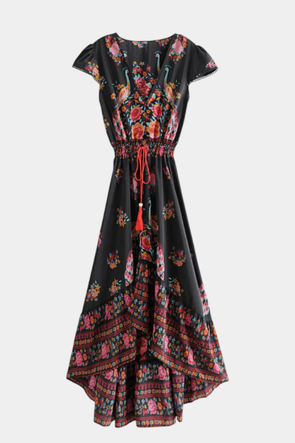 Chiara Vestido Floral Boho Chic con Cintura Ajustable