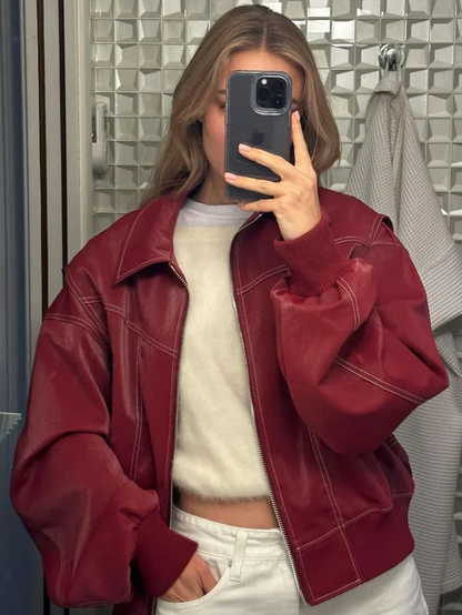 Chaqueta Oversized de Contraste - Venta Limitada