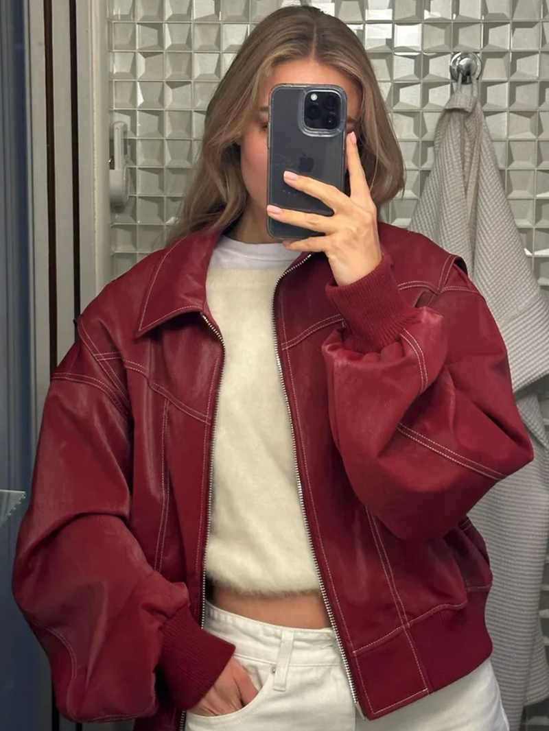 Chaqueta Oversized de Contraste - Venta Limitada