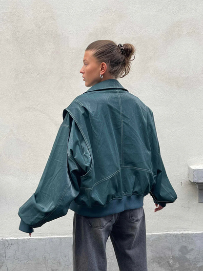 Chaqueta Oversized de Contraste - Venta Limitada