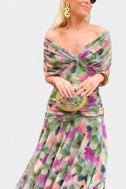 Carmen™ | Vestido Largo Floral con Escote en V
