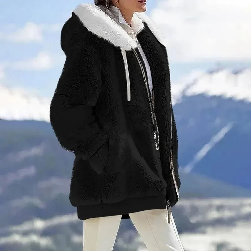 Alexa | Chaqueta de Invierno con Capucha y Cremallera