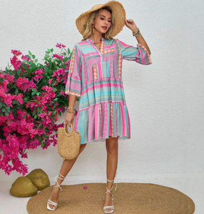 Aurora | Vestido de Playa A-Línea con Escote en V (Casi agotado)