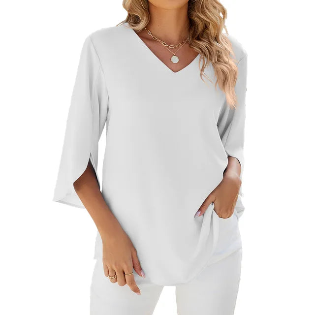 CARA - Blusa de cuello en V