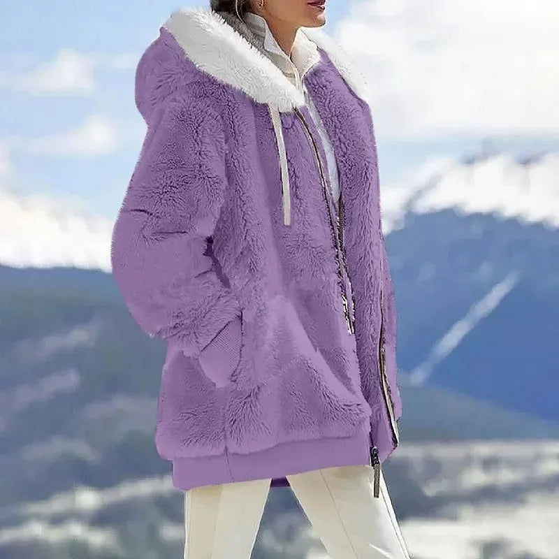 Alexa | Chaqueta de Invierno con Capucha y Cremallera