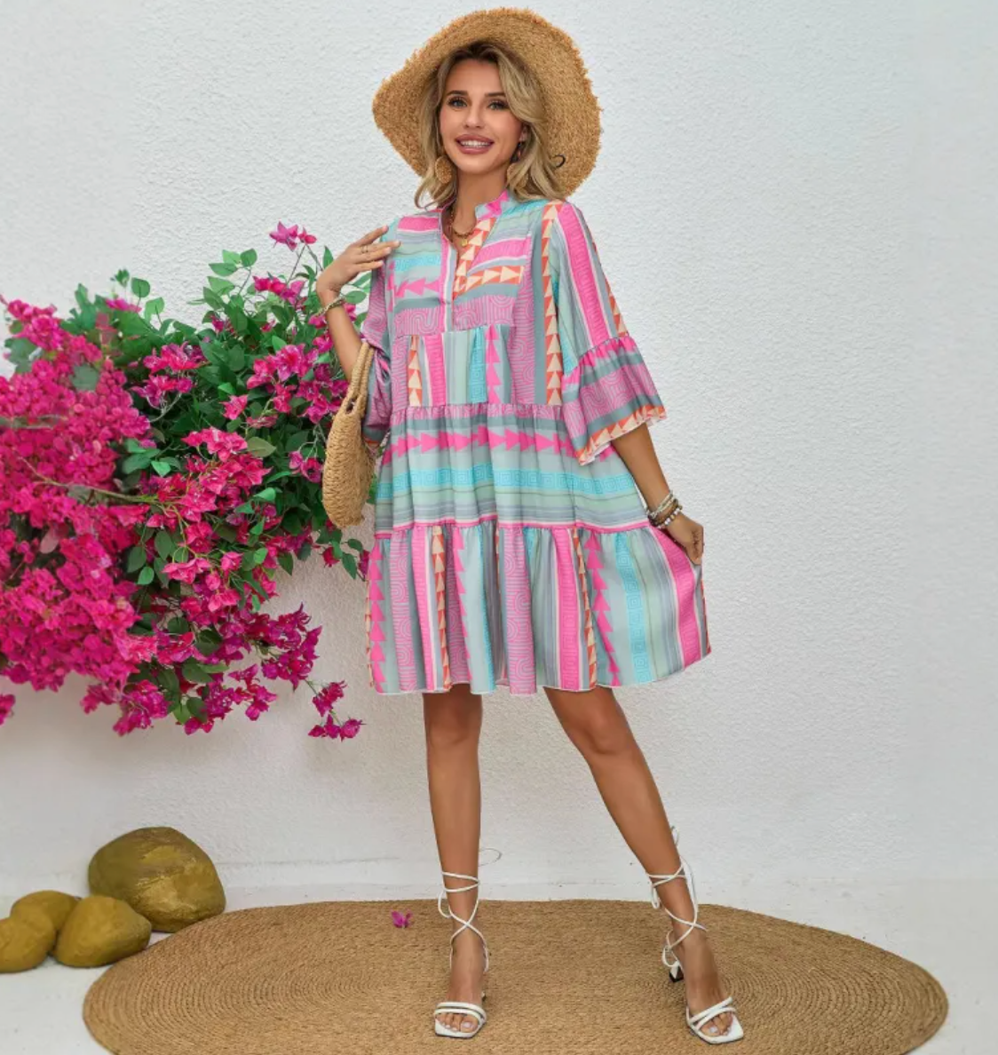 Aurora | Vestido de Playa A-Línea con Escote en V (Casi agotado)