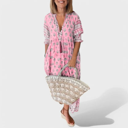 Marlena | Vestido con Escote en V y Silueta en A
