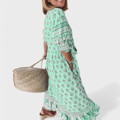 Marlena | Vestido con Escote en V y Silueta en A