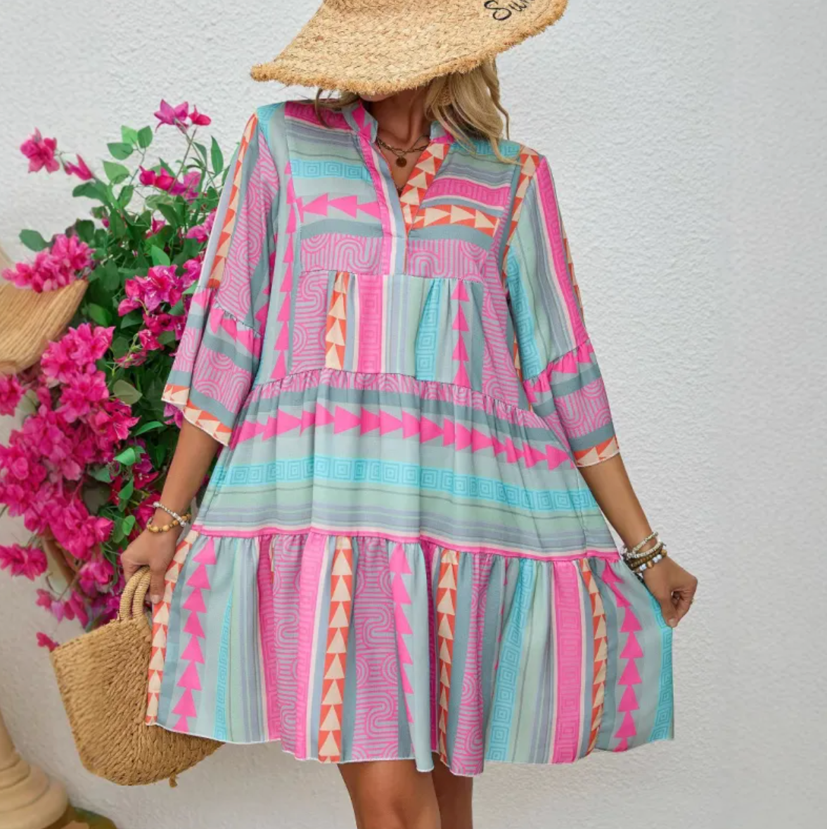 Aurora | Vestido de Playa A-Línea con Escote en V (Casi agotado)