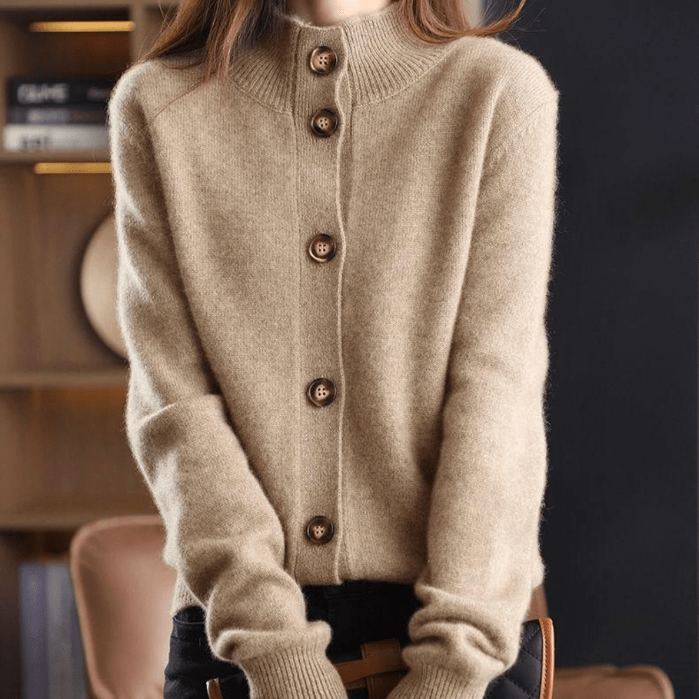 Anita - Cardigan de Cachemira Tejido