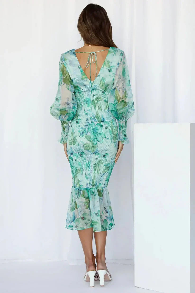 Miley - Vestido Midi con Estampado Floral