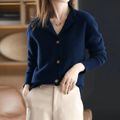 Anita - Cardigan de Cachemira Tejido