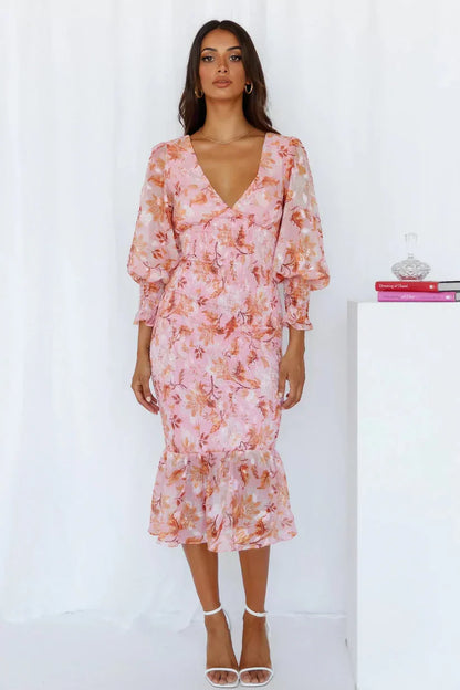 Miley - Vestido Midi con Estampado Floral