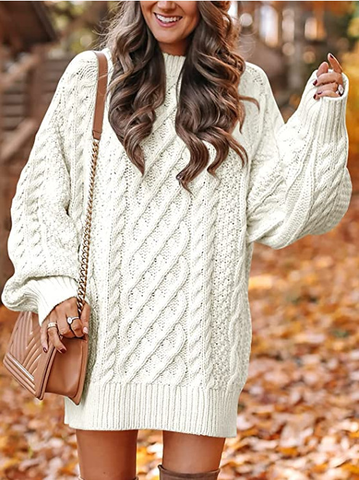 Chloé – Vestido de Suéter de Punto Torcido