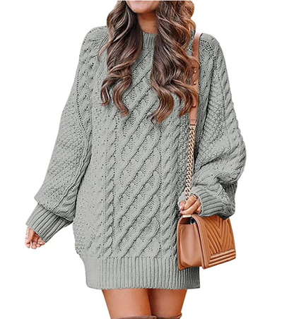 Chloé – Vestido de Suéter Trenzado