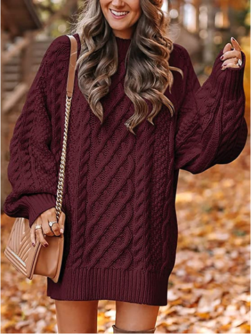 Chloé – Vestido de Suéter Trenzado