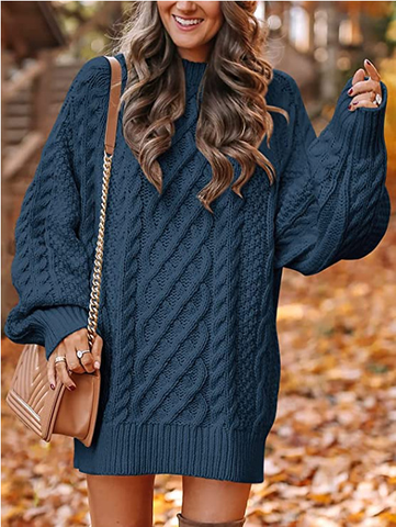Chloé – Vestido de Suéter de Punto Torcido