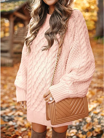 Chloé – Vestido de Suéter Trenzado