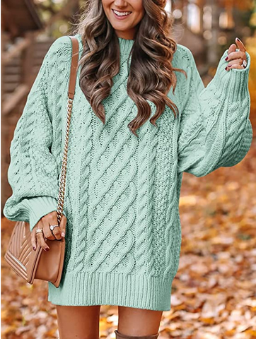 Chloé – Vestido de Suéter Trenzado