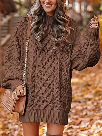 Chloé – Vestido de Suéter Trenzado