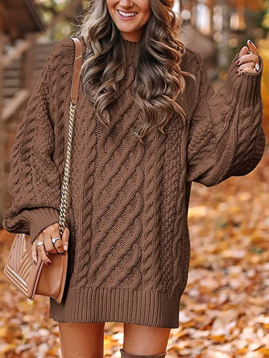 Chloé – Vestido de Suéter de Punto Torcido