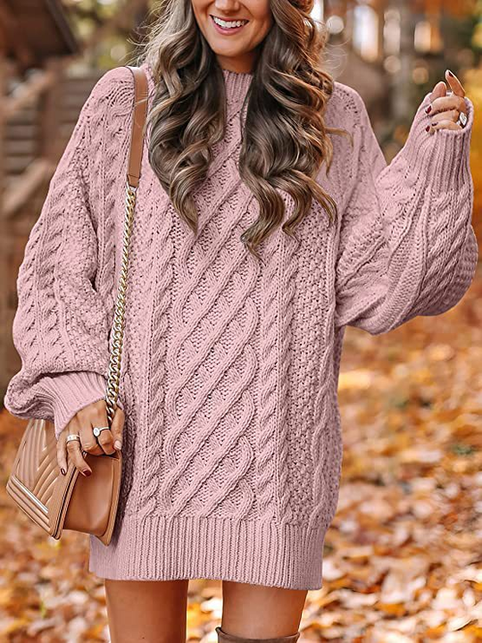 Chloé – Vestido de Suéter Trenzado