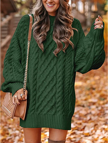Chloé – Vestido de Suéter de Punto Torcido